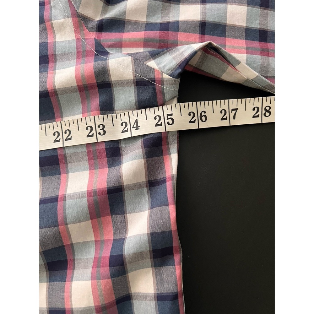 UNTUCKit Schwarz-WF Mens XXL Slim Fit Wrinkle Free Plaid Button Down Shirt - Picture 15 of 16